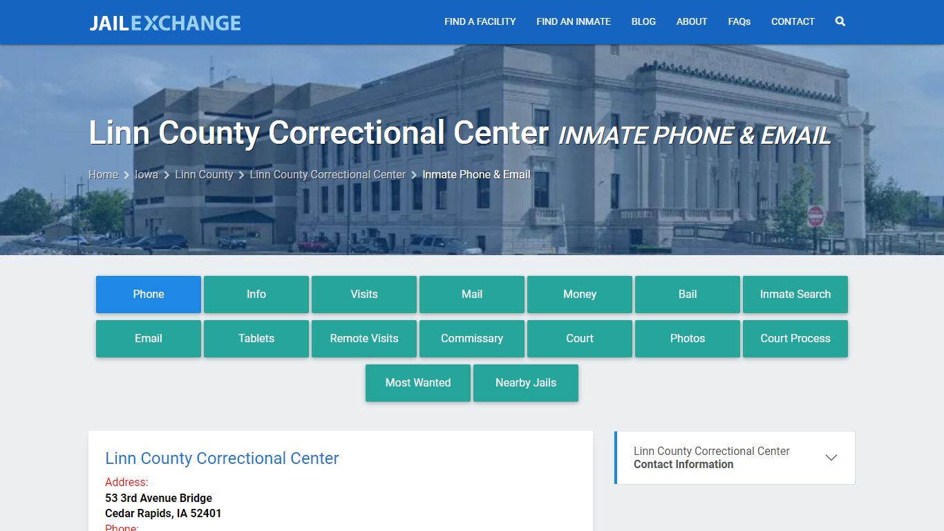 Inmate Phone - Linn County Correctional Center, IA - Jail Exchange